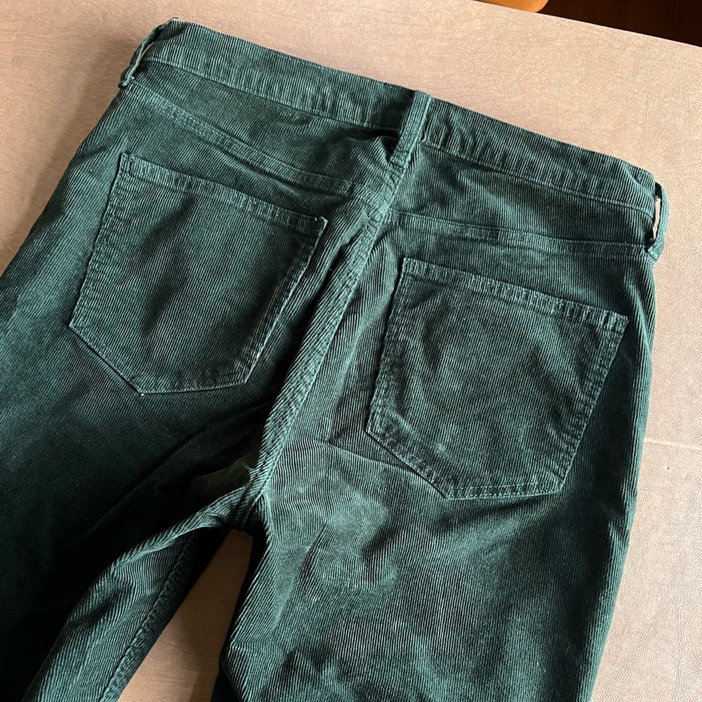 GAP “Vintage Slim High Rise” Green corduroy pants